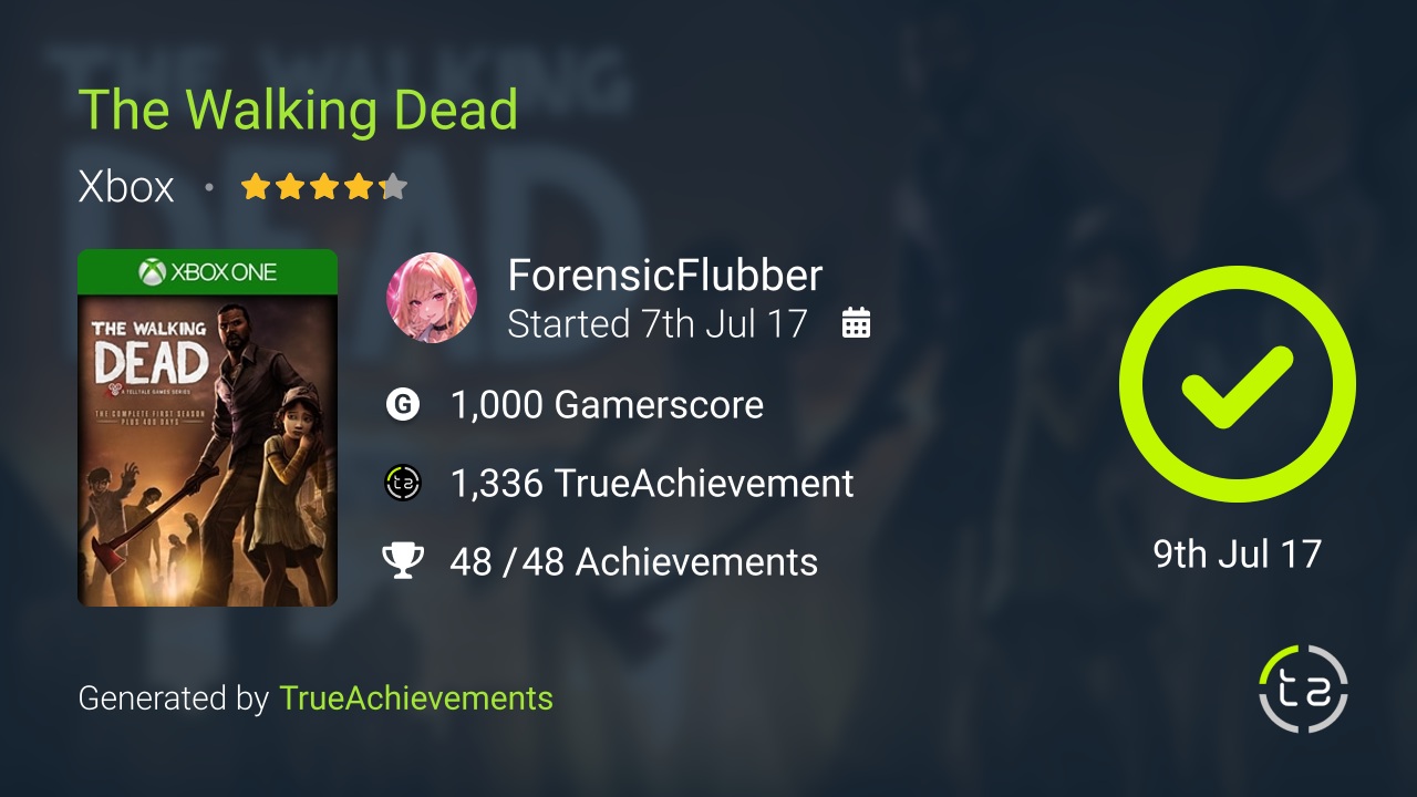 The Walking Dead achievement summary